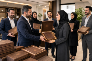 هدیه فرهنگی برای کارمندان شامل کتاب‌های نفیس با بسته‌بندی سازمانی