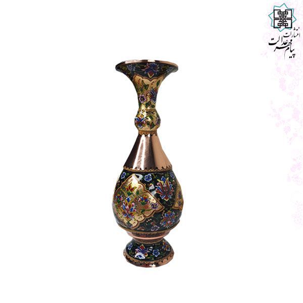 ست شاهنامه رحلی معطر چرم جعبه دار نفیس به همراه 2گلدان مس و پرداز