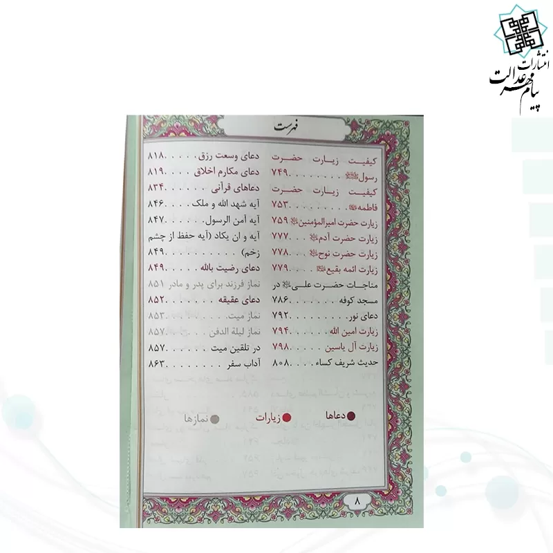 منتخب مفاتیح جیبی رقعی داخل رنگی کیفی زیپی  