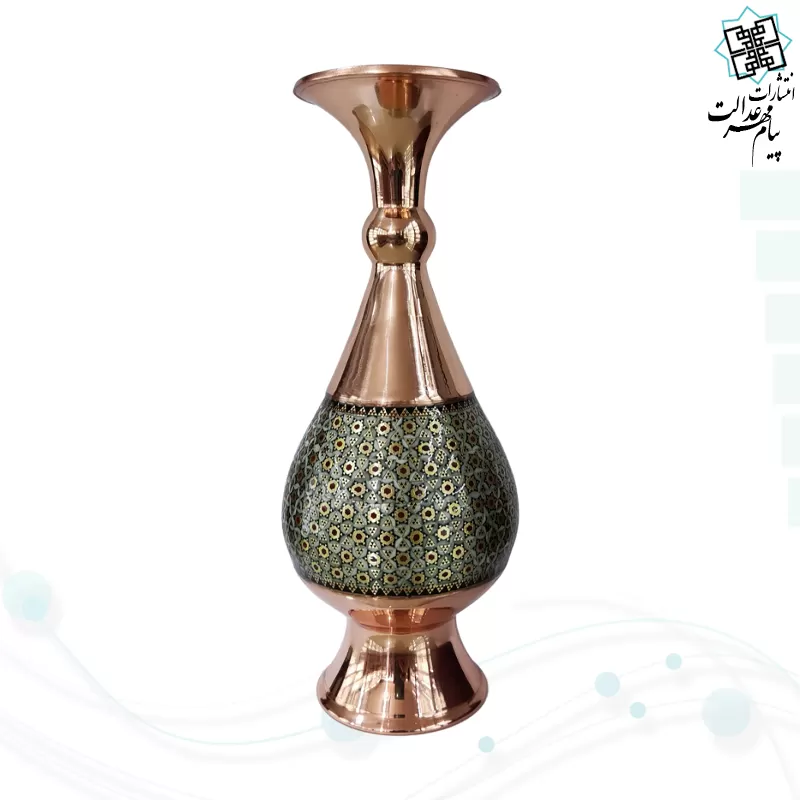 ست قرآن وزیری چرم جعبه دار نفیس به همراه 2گلدان خاتم