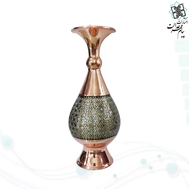 ست قرآن و حافظ وزیری چرم جعبه دار نفیس به همراه گلدان خاتم