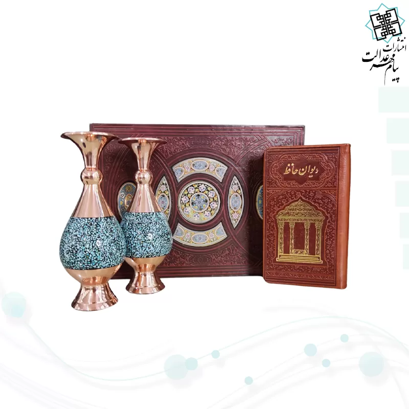 حافظ پالتویی چرم با 2گلدان فیروزه