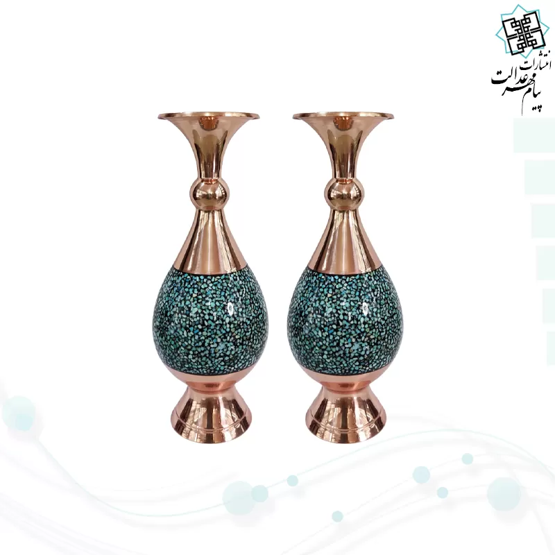 حافظ پالتویی چرم با 2گلدان فیروزه