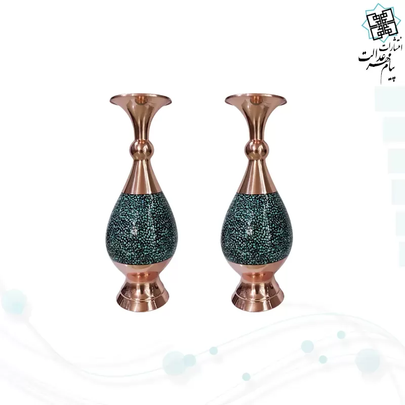 ست قرآن وزیری معطر بدون ترجمه با 2گلدان فیروزه نفیس و کادویی