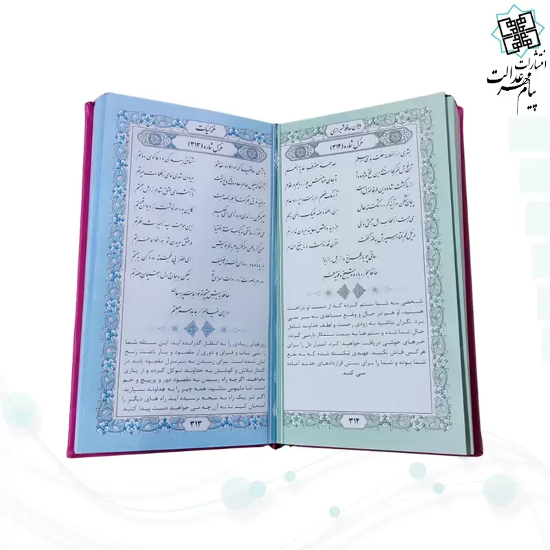 دیوان حافظ پالتویی داخل رنگی چرم با پلاک طلایی