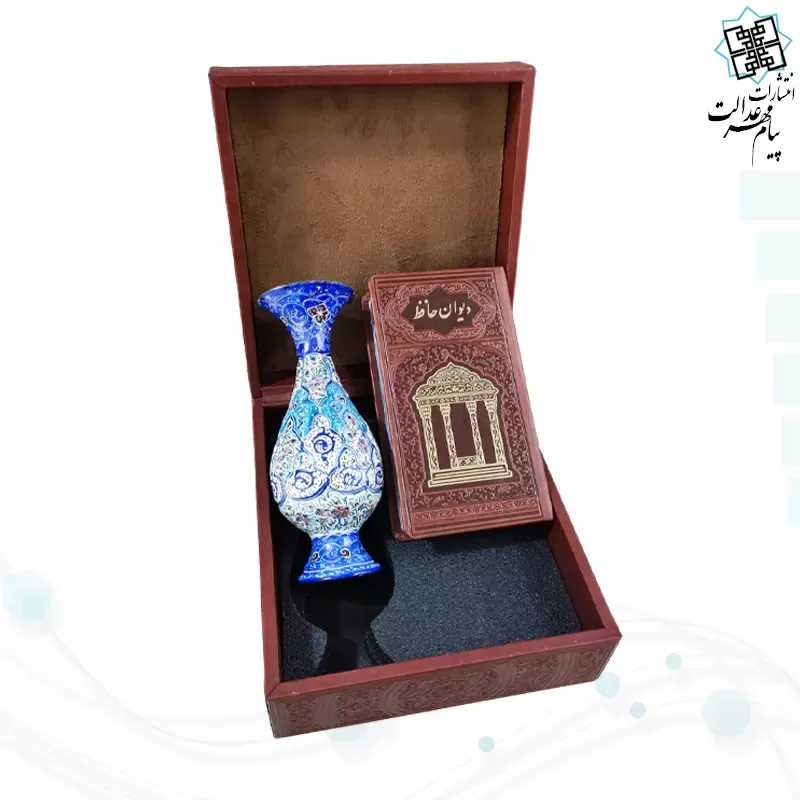 حافظ پالتویی چرم با گلدان مینا