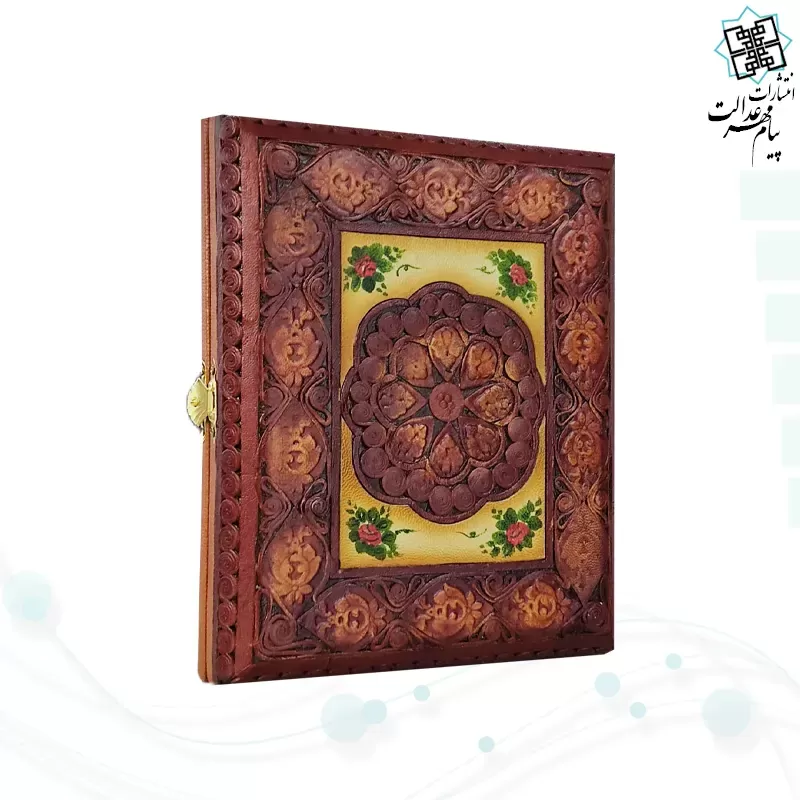 حافظ جیبی گلاسه تمام مصور چرم طبیعی