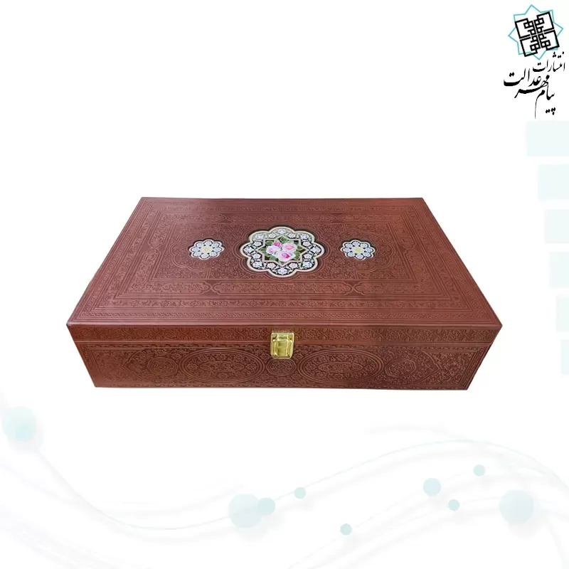 مثنوی معنوی وزیری چرم با 2 گلدان مینا