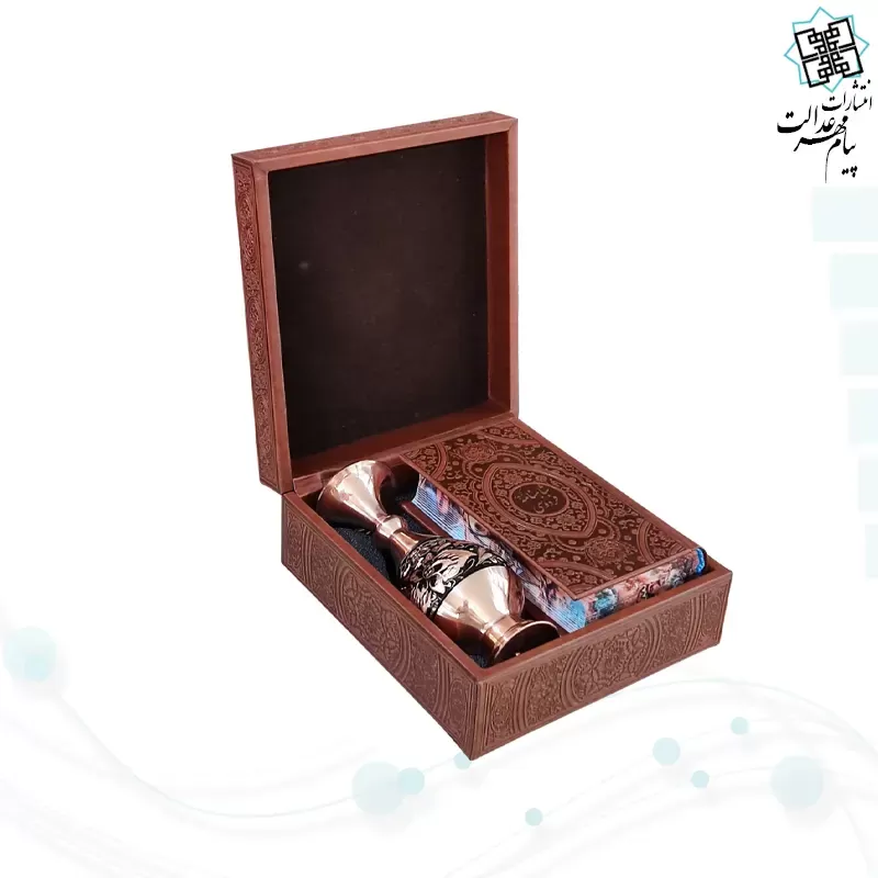 گزیده شاهنامه پالتویی چرم با گلدان الماس تراش