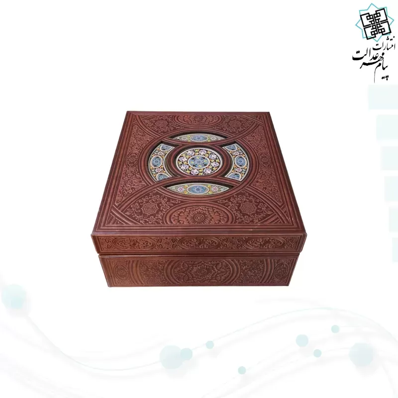 گزیده شاهنامه پالتویی چرم با گلدان الماس تراش