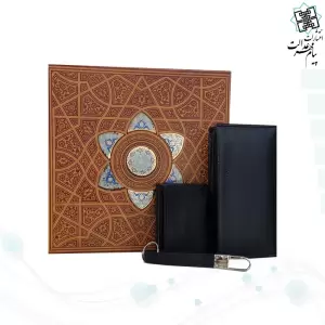 ست کیف و جاکارتی و جاسوییچی چرم